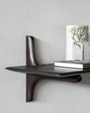 Etagère murale 100x35x28cm Acajou Brun foncé PI