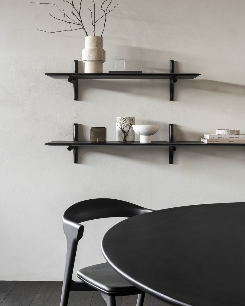 Etagère murale 168x35x28cm Acajou Brun foncé PI