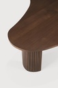Table 126x74x40cm Teck Brun Boomerang
