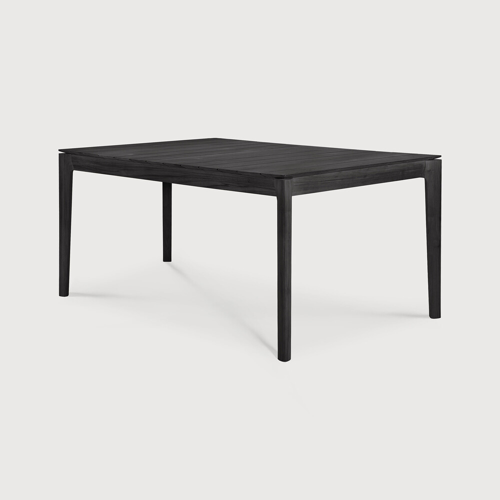 Table de jardin 162x80cm Teck noir Bok