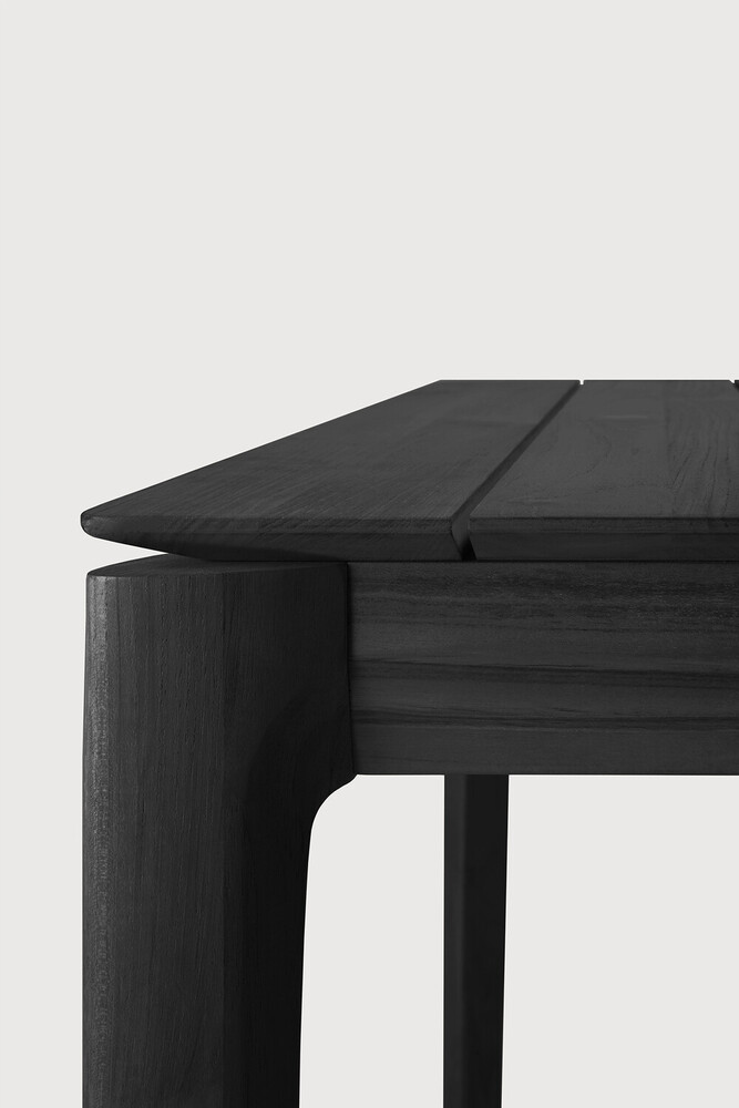 Table de jardin 162x80cm Teck noir Bok