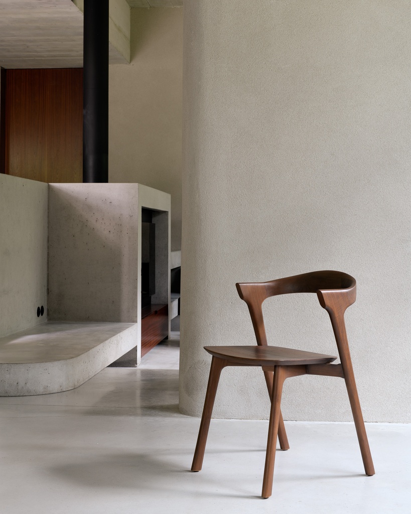 Chaise Teck brun Bok