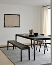 Banc 146cm Chêne noir Bok