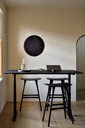 Bureau 160x80cm Plateau chêne noir/pieds noir EU Bok