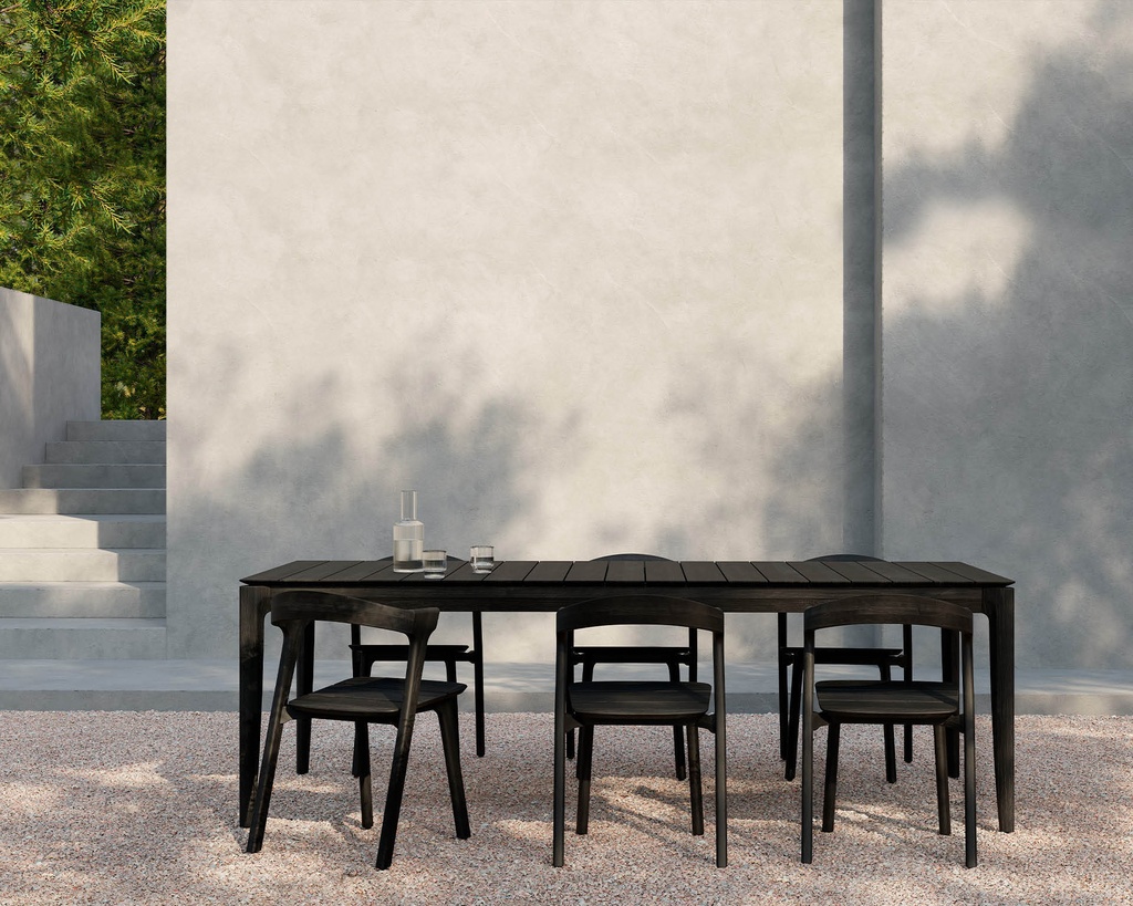 Chaise de jardin Teck noir / pas de coussin Bok