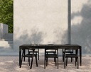 Chaise de jardin Teck noir / pas de coussin Bok