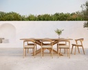 Chaise de jardin Teck / coussin Natural Bok