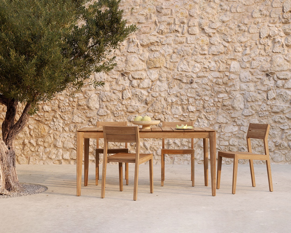Table de jardin 162x80cm Teck Bok