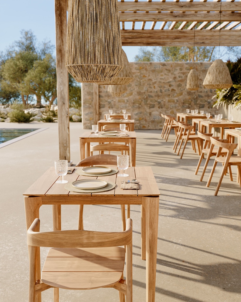 Table de jardin 80x80cm Teck Bok