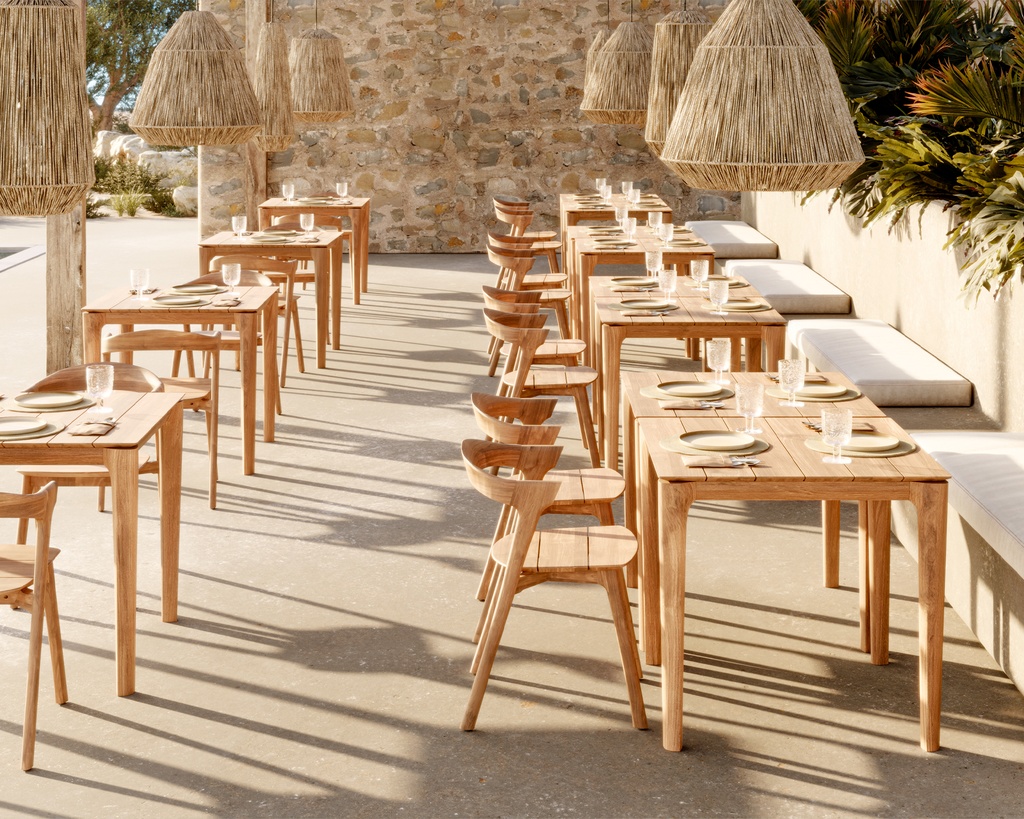 Table de jardin 80x80cm Teck Bok