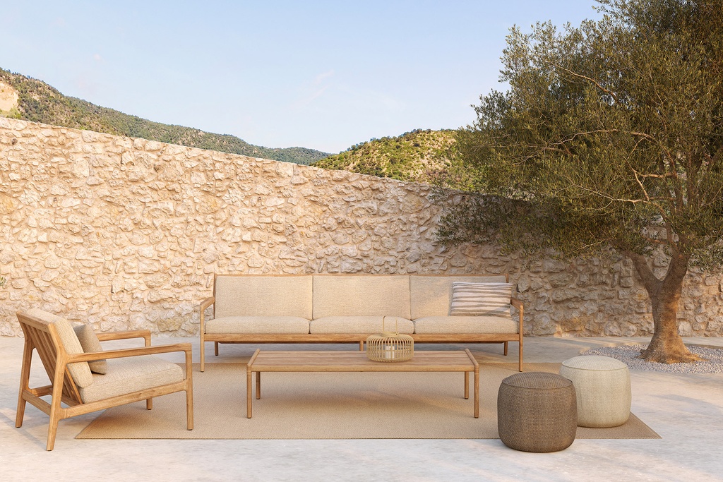 Canapé 3 places Teck  / coussin Natural Jack