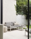 Fauteuil de jardin 1 place Aluminium blanc / coussin Mocha Jack