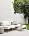 Canapé 2 places Aluminium blanc / coussin Off White Jack