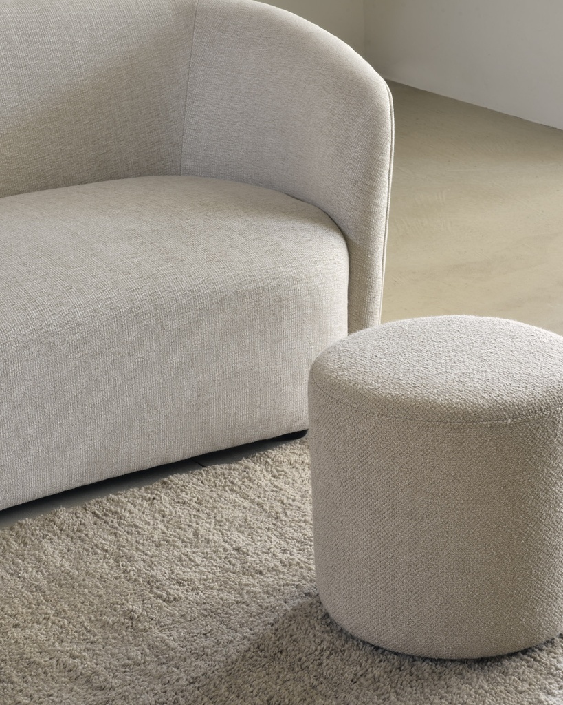 Pouf 40cm Off White Barrow