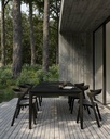 Table de jardin 300x110cm Teck noir Bok