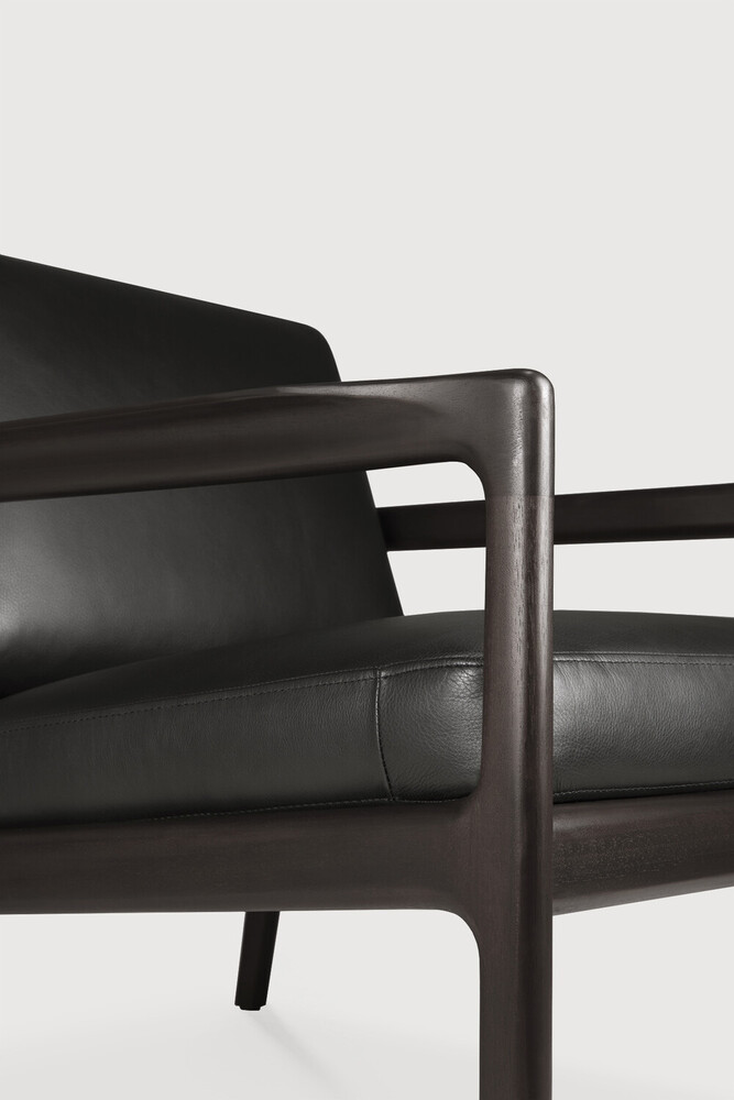 Fauteuil intérieur Acajou brun foncé / Black Leather Jack