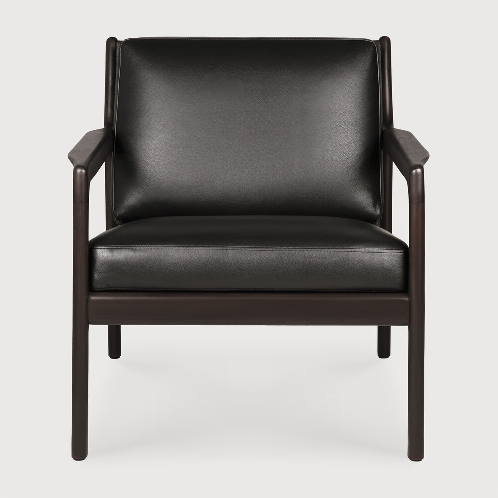 Fauteuil intérieur Acajou brun foncé / Black Leather Jack