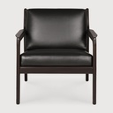 Fauteuil intérieur Acajou brun foncé / Black Leather Jack