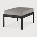 Repose-pieds de jardin Teck noir / coussin Mocha Jack
