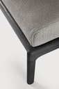 Repose-pieds de jardin Teck noir / coussin Mocha Jack