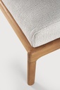 Repose-pieds de jardin Teck / coussin Off White Jack