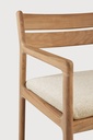 Chaise extérieur  Teck  / coussin Natural Jack