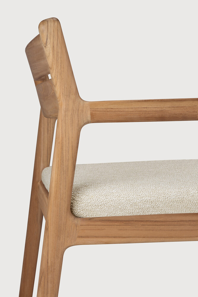 Chaise extérieur  Teck  / coussin Natural Jack