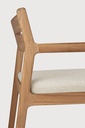 Chaise extérieur  Teck  / coussin Natural Jack