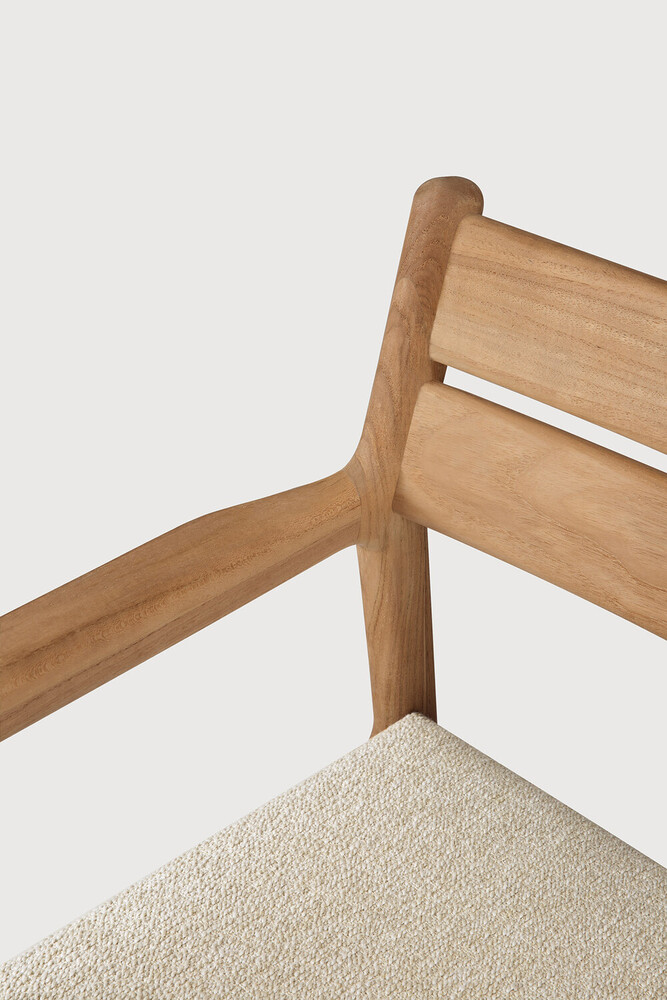 Chaise extérieur  Teck  / coussin Natural Jack