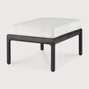Repose-pieds de jardin Teck noir / coussin Off White Jack