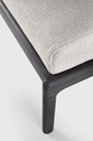 Repose-pieds de jardin Teck noir / coussin Off White Jack