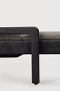 Chaise longue de jardin Teck noir / coussin Mocha Jack