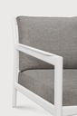 Canapé 2 places Aluminium blanc / coussin Mocha Jack