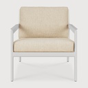 Fauteuil de jardin 1 place Aluminium blanc  / coussin Natural Jack