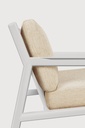 Fauteuil de jardin 1 place Aluminium blanc  / coussin Natural Jack