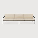 Canapé 3 places Teck noir / coussin Natural Jack