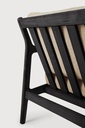 Canapé 3 places Teck noir / coussin Natural Jack