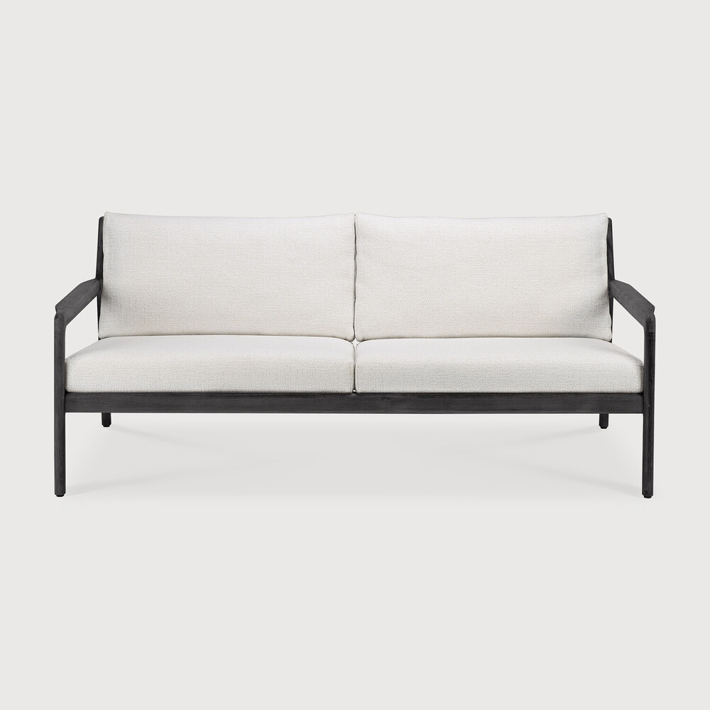 Canapé 2 places Teck noir / coussin Off White Jack