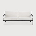 Canapé 2 places Teck noir / coussin Off White Jack