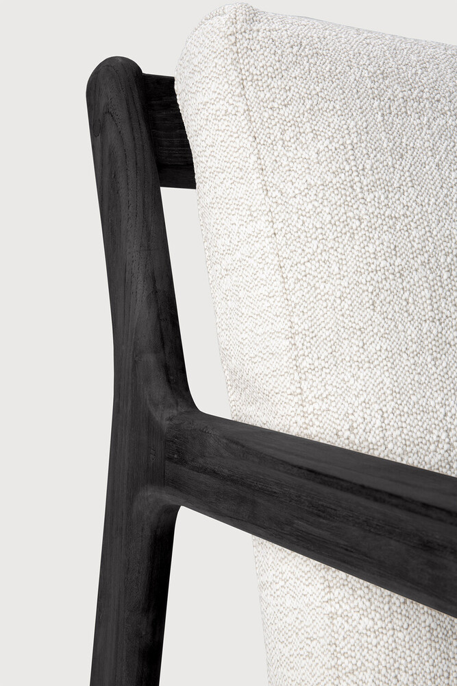 Canapé 2 places Teck noir / coussin Off White Jack