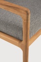 Canapé 2 places Teck noir / coussin Off White Jack
