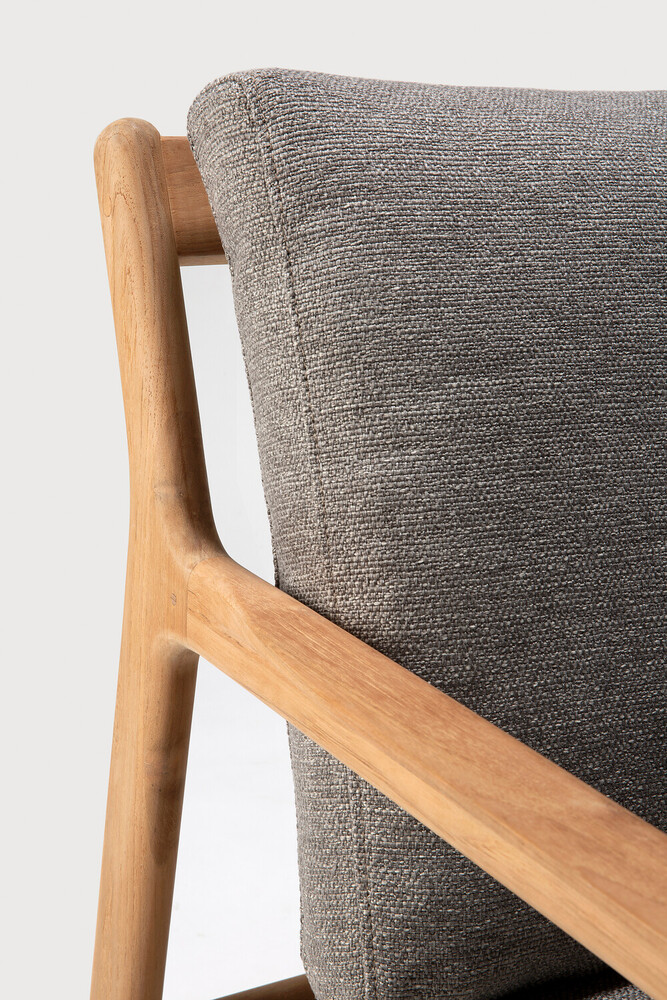 Canapé 2 places Teck noir / coussin Off White Jack