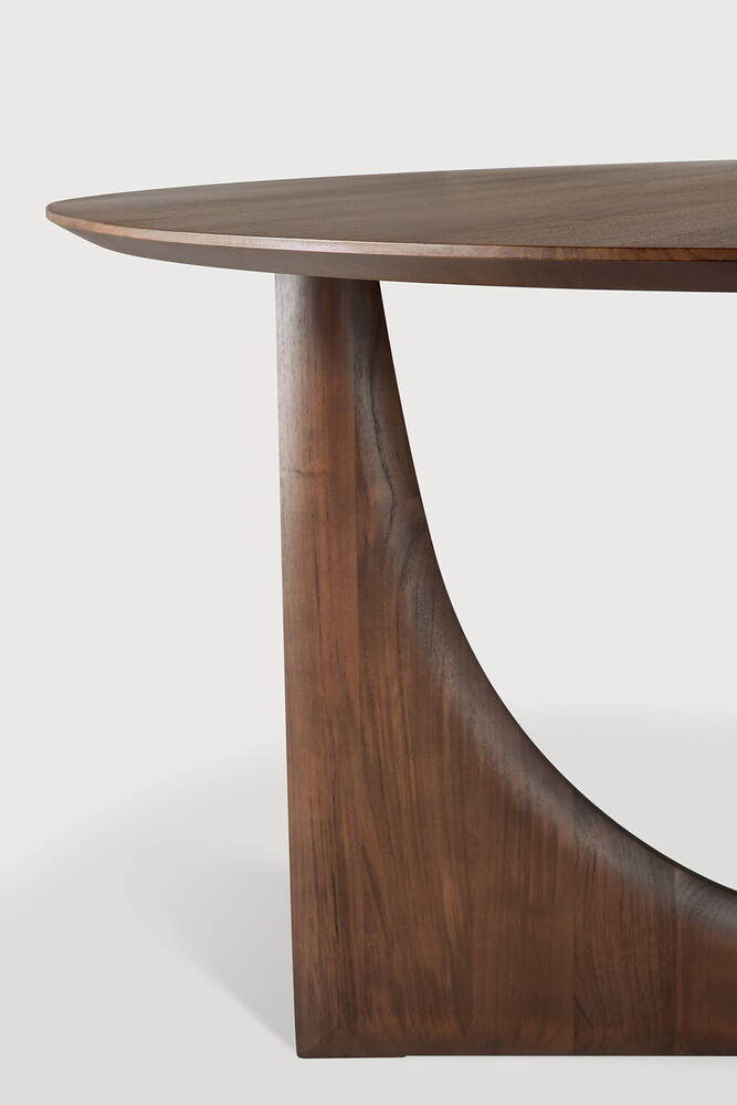 Table de repas ⌀150cm Teck Brun Geometric