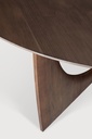 Table de repas ⌀150cm Teck Brun Geometric