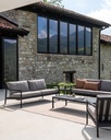 Canapé 2 places Teck noir/ coussin Mocha Jack