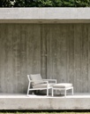 Repose-pieds de jardin Aluminium blanc / pas de coussin Jack