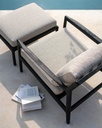 Fauteuil de jardin 1 place Teck noir / pas de coussin Jack