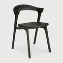 Chaise Chêne noir + cuir noir Bok