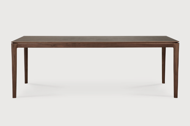 Table 220x95cm Teck brun Bok