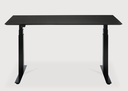 Bureau 140x70cm Plateau chêne noir/pieds noir EU Bok